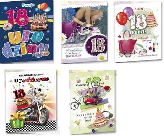 Karnet B6 z elem. 18 lat (10szt) MIX