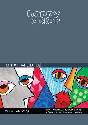 Blok Mix Media ART A5/25K 200g HAPPY COLOR