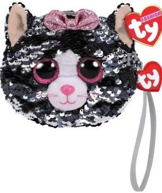 TY Fashion - cekinowa torba na nadgarstek Kot