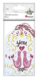 Zawieszki prezentowe gołębie you&me 5szt