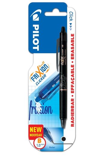 Pióro kulk. FriXion Clicker czarny 1.0 PILOT