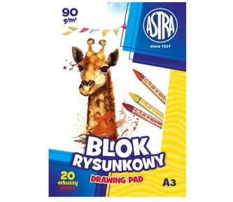 Blok rysunkowy A3/20K 90g (10szt) ASTRA