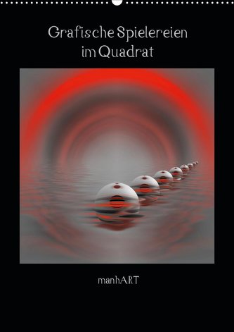 Grafische Spielereien im Quadrat (Wandkalender 2021 DIN A2 hoch)