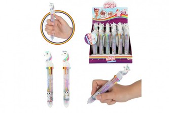 Tužka/pero jednorožec 10 barevných tuh / 1 ks