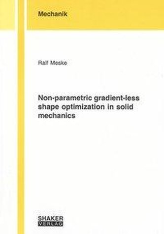 Non-parametric gradient-less shape optimization in solid mechanics