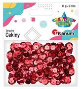 Cekiny 9mm okrągłe metaliczne czerwone
