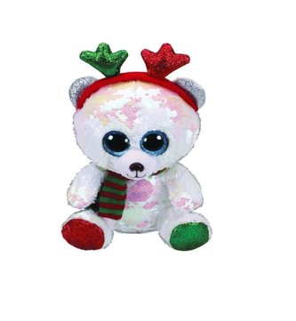 Beanie Boss Flippables Mistletoe - Cekinowy miś