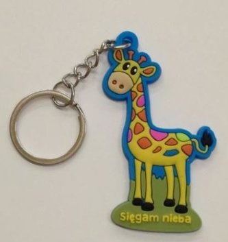 Brelok gumowy - żyrafa - Sięgam nieba