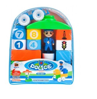 Klocki konstrukcyjne 28el policja