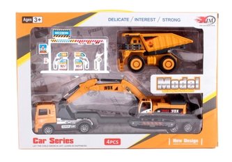 Zestaw pojazdów budowlanych