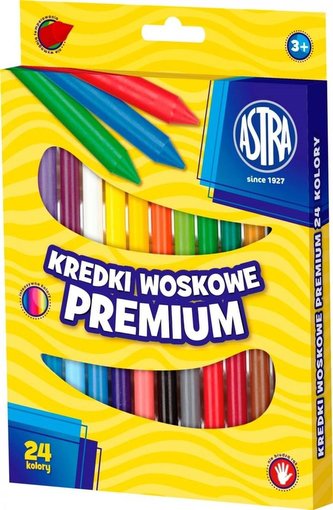 Kredki woskowe Premium 24 kolory bls ASTRA Kredki woskowe Premium 24 kolory bls ASTRA