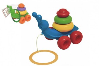 Hlemýžď/šnek tahací plast 24x19cm 1ks