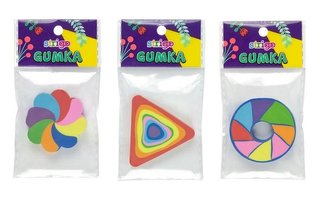 Gumka wielokolorowa różne wzory STRIGO