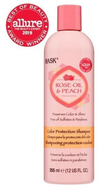 Hask Šampon pro barvené vlasy - růž.olej-broskev 355 ml