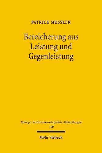 Bereicherung aus Leistung und Gegenleistung