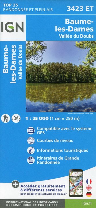 Baume-les-Dames-Vallée du Doubs 1:25 000