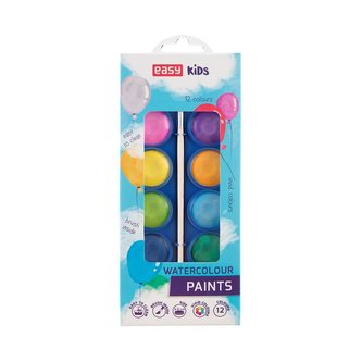 Farbki akwarelowe 12 kolorów EASY