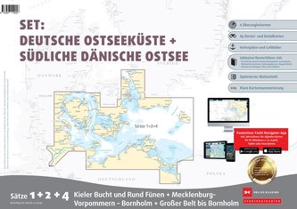 Sportbootkarten Satz 1, 4 und 5   Set: Dänische Ostsee und Kieler Bucht (Ausgabe 2020)