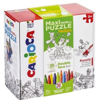 Zestaw puzzli do rysowania Monster 36 kol CARIOCA