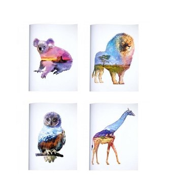 Zeszyt A5/80K kratka Animal Earth (10szt) STRIGO