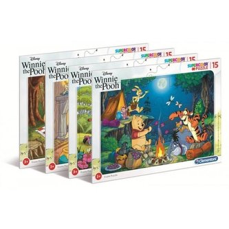 Puzzle ramkowe 15 Super kolor Winnie the pooh