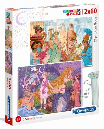Puzzle 2x60 Super Kolor Olympian Gods