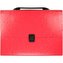 Teczka A4 z rączką 12 przegródek wzory czerwona