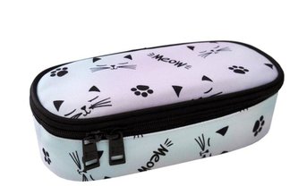 Piórnik pastelowy Kot