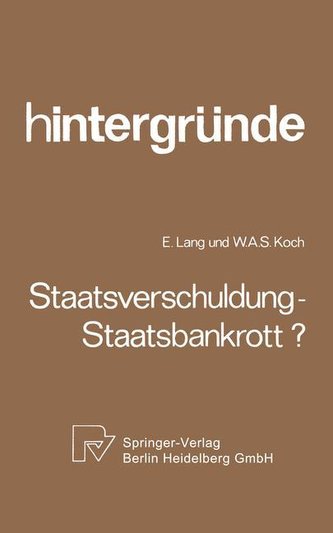 Staatsverschuldung - Staatsbankrott?