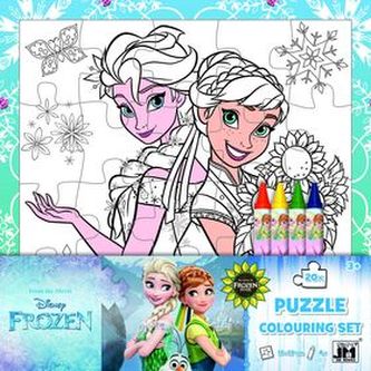 Ledové království - Omal. puzzle s voskovkami