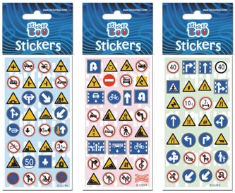 Naklejki Sticker BOO silver znaki drogowe