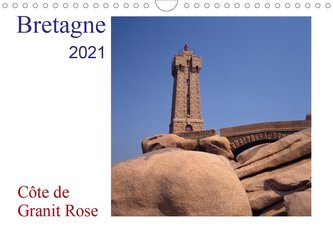 Bretagne - Côte de Granit RoseAT-Version  (Wandkalender 2021 DIN A4 quer)