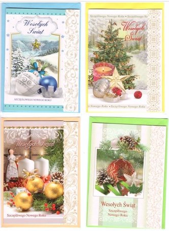 Karnet B6 Boże Narodzenie BNM świeckie (10szt) MIX