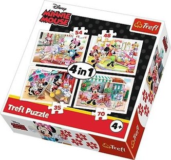Puzzle 4w1 Minnie z przyjaciółmi TREFL