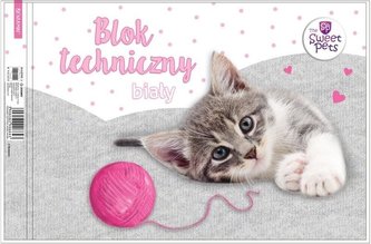 Blok techniczny biały A4/10K Kot