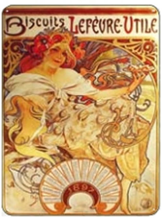 Cedule Alfons Mucha - Biscuits