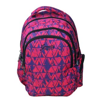 Plecak trzykomorowy różowy Gravity