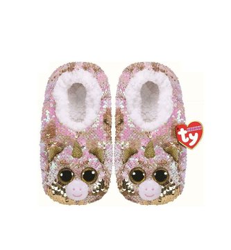 Ty Fashion Fantasia - Cekinowe kapcie Jednorożec S