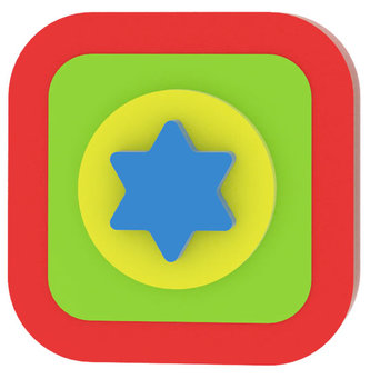 Moje první puzzle - Tvary čtverec/hvězda červená