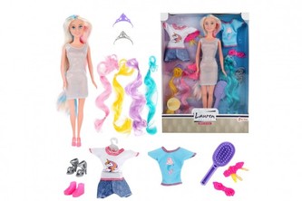 Panenka nekloubová plast 30 cm s doplňky v krabici