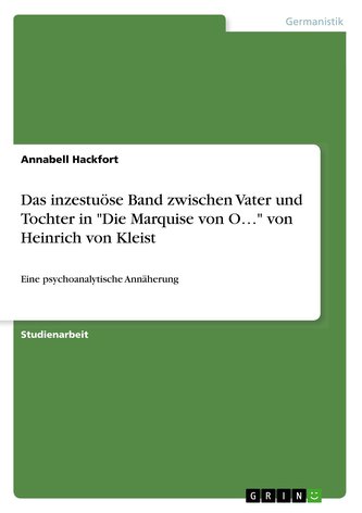 Das inzestuöse Band zwischen Vater und Tochter in \"Die Marquise von O...\" von Heinrich von Kleist