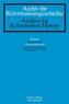 Archiv für Reformationsgeschichte - Literaturbericht