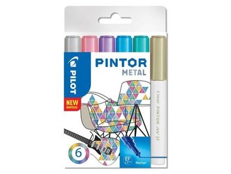 Permanentní popisovač Pintor Metal 6 barev PILOT
