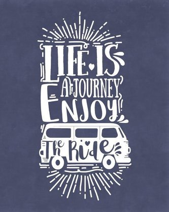 Life Is a Journey Enjoy the Ride: Travel Notebooks and Journals to Write in as a Travel Diary (Vintage Van with Motivational Quo