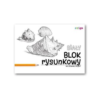 Blok rysunkowy biały A4/20K (10szt) STRIGO