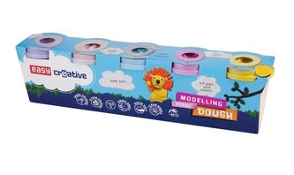 Ciasto - kubki 5 kolorów Perła masa plast. EASY