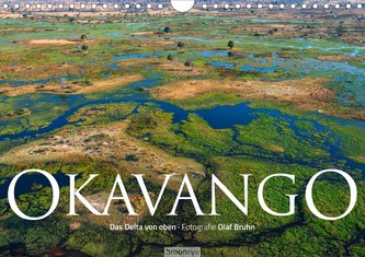 Okavango - Das Delta von oben (Wandkalender 2021 DIN A4 quer)