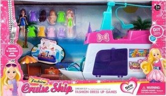 Jacht dla lalek ze światłem i dźwiękiem