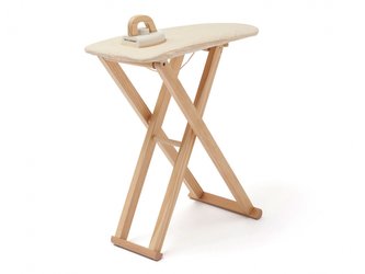 Žehlicí prkno s žehličkou dřevěné Bistro