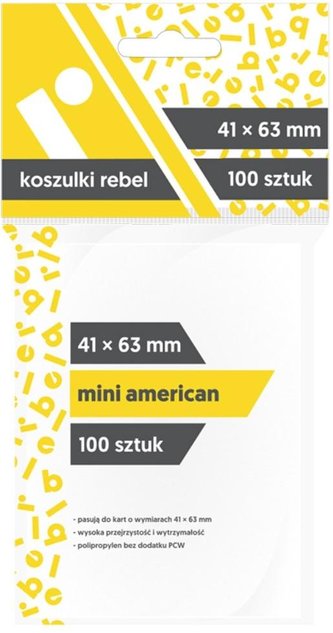 Koszulki Mini American 41x63 (100szt) REBEL